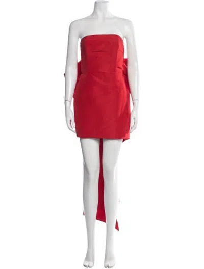 Pre-owned Alexia Maria Silk Mini Dress In Red