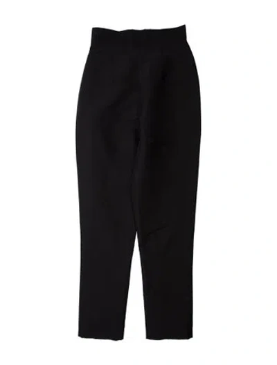Pre-owned Alexia Maria Silk Straight Leg Pants In Black