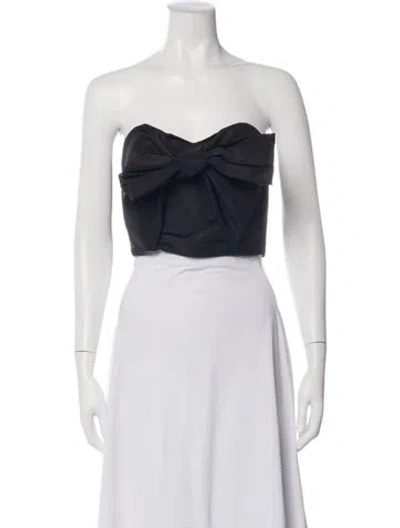 Pre-owned Alexia Maria Silk Strapless Crop Top W/ Tags In White