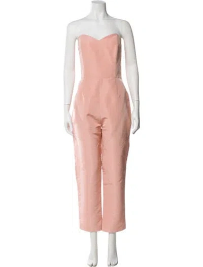 Pre-owned Alexia Maria Silk Strapless Jumpsuit W/ Tags In Pink