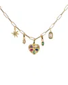 Alexie Of Athens Filled Cz Charm Necklace