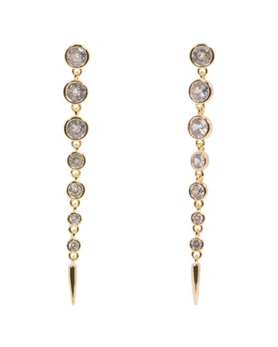 Alexie Of Athens Filled Cz Moon Drop Earrings
