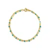 Alexie Of Athens Women's Blue Isla Duo Chain Bracelet