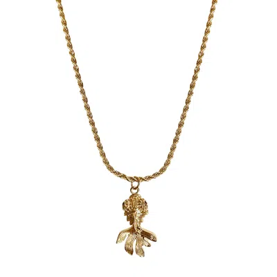 Alexie Of Athens Women's Calypso Goldfish Rope Chain Necklace
