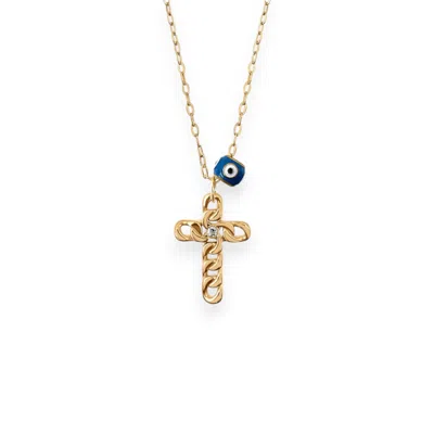 Alexie Of Athens Women's Gold / Blue Serendipity Necklace