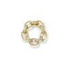 Alexie Of Athens Women's Gold Eleni Pave Chunky Chain Ring