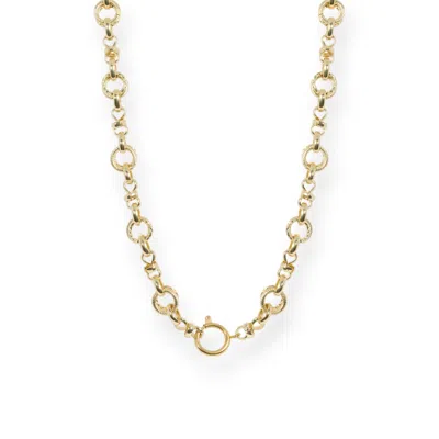 Alexie Of Athens Women's Gold Ella Front Lock Charm Chain