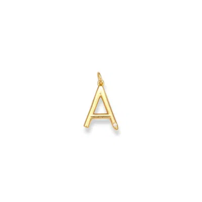 Alexie Of Athens Women's Gold Essential Pave Custom Letter Charm