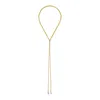 Alexie Of Athens Women's Gold Fira Rose Quartz & Averturine Stone Tie Lariat