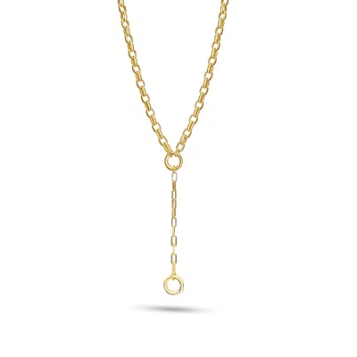 Alexie Of Athens Women's Gold Gaia Drop Duo Charm Chain Necklace