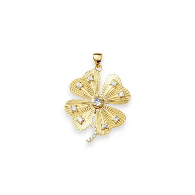 Alexie Of Athens Women's Gold Luck's Icon Clover Charm