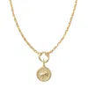 Alexie Of Athens Women's Gold Lunar Long Chain Medallion Necklace- Horse In Gold