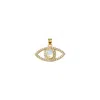 Alexie Of Athens Women's Gold Majestic Opal Pave Evil Eye Charm