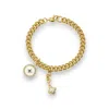 Alexie Of Athens Women's Gold Oracle Guiding Charm Bracelet