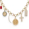 Alexie Of Athens Women's Gold / Red Helena Charm Chain Necklace