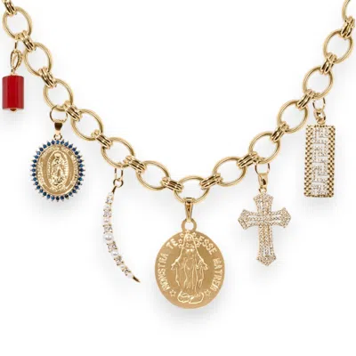 Alexie Of Athens Women's Gold / Red Helena Charm Chain Necklace