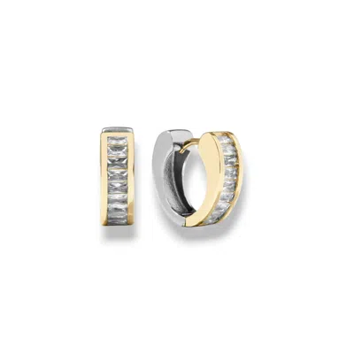 Alexie Of Athens Women's Gold / Silver Duo Baguette Hoops