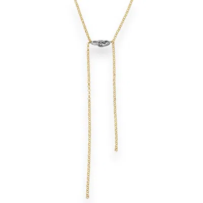 Alexie Of Athens Women's Gold / Silver Two Tone Chain Link Lariat