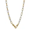Alexie Of Athens Women's Gold / Silver Two Tone Heirloom Pave Swivel Charm Chain