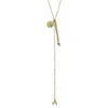 Alexie Of Athens Women's Gold / White Paros Stargaze Bead Lariat
