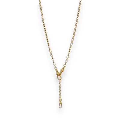 Alexie Of Athens Women's Gold Y Drop Customizable Rolo Chain