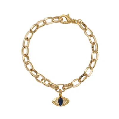 Alexie Of Athens Women's Muse Guardian Bracelet / Gold In Blue