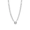Alexie Of Athens Women's Silver Tria Mixed Link Paperclip Charm Chain