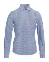 Alexingh Man Shirt Blue Size 15 ½ Polyamide, Elastane In Blue