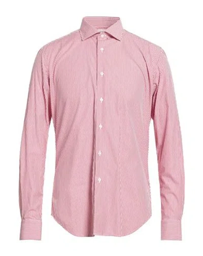 Alexingh Man Shirt Burgundy Size 16 Cotton In Red