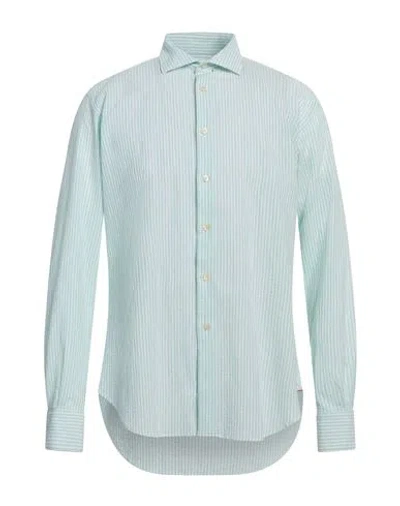 Alexingh Man Shirt Light Green Size 19 Cotton, Elastane