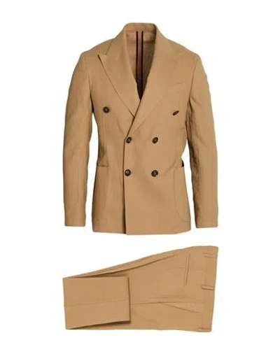 Alexingh Man Suit Sand Size 46 Linen, Viscose