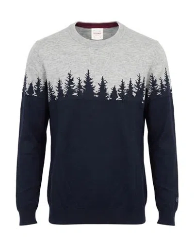 Alexingh Man Sweater Midnight Blue Size S Cotton, Wool