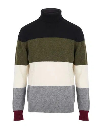 Alexingh Man Turtleneck Military Green Size L Wool