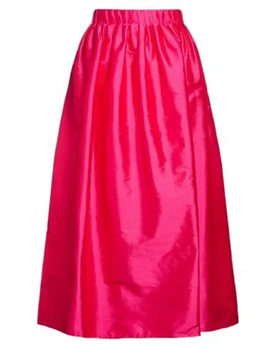 Alexingh Woman Midi Skirt Fuchsia Size 8 Polyester In Pink