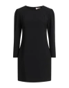 Alexingh Woman Mini Dress Black Size L Polyester, Viscose, Elastane In Multi