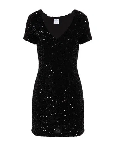 Alexingh Woman Mini Dress Black Size M Polyester, Viscose, Elastane