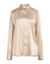 Alexingh Woman Shirt Beige Size 8 Silk In Neutral