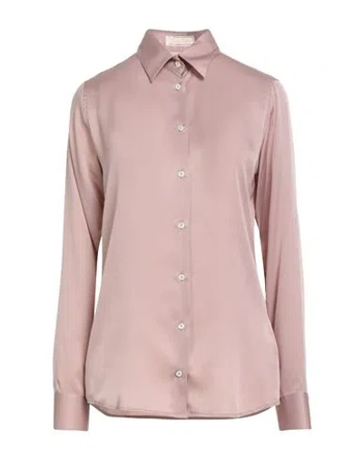 Alexingh Woman Shirt Blush Size 4 Silk In Pink