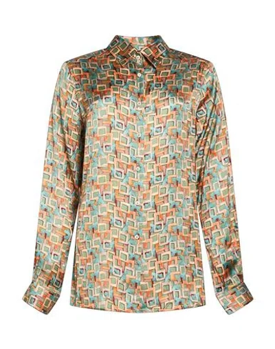 Alexingh Woman Shirt Green Size 10 Viscose