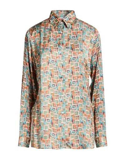 Alexingh Woman Shirt Sage Green Size 6 Viscose