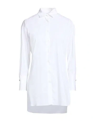 Alexingh Woman Shirt White Size 6 Cotton, Elastane