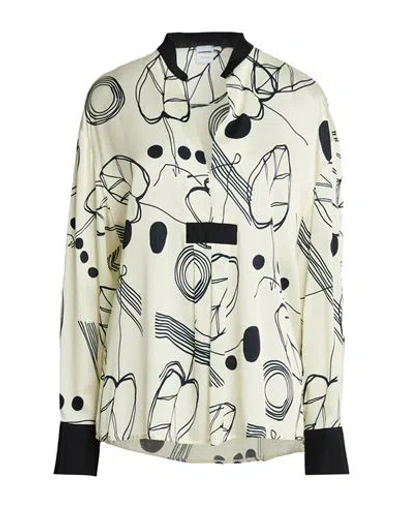 Alexingh Woman Top Cream Size 6 Rayon, Silk, Elastane In White