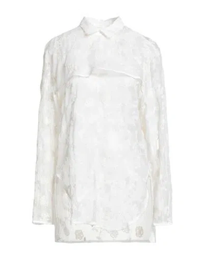 Alexingh Woman Top Ivory Size 6 Cotton, Linen In White