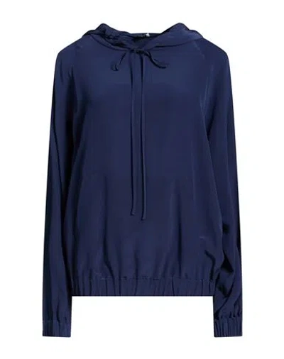 Alexingh Woman Top Navy Size 6 Silk, Acetate