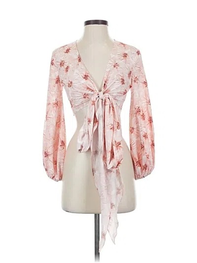 Pre-owned Alexis 3/4 Sleeve Blouse In White