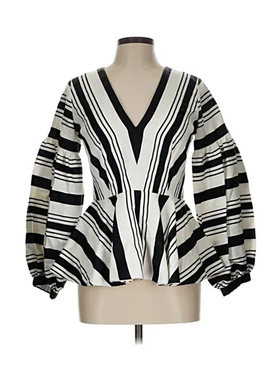 Pre-owned Alexis 3/4 Sleeve Blouse In White