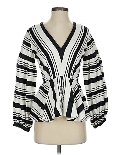 Pre-owned Alexis 3/4 Sleeve Blouse In White