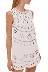 Alexis Adilyn Laser-cut Floral Mini Dress In White