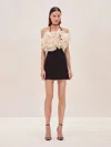 Alexis Aisha Ruffle Halter Mini Dress In Black