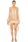 Alexis Aliya Short Dress Fawn In Fawn